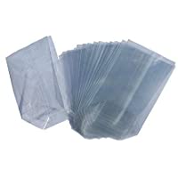 Beutel - Lote de 100 bolsas con base cuadrada (papel celofán- 95 x 190 mm)- transparente